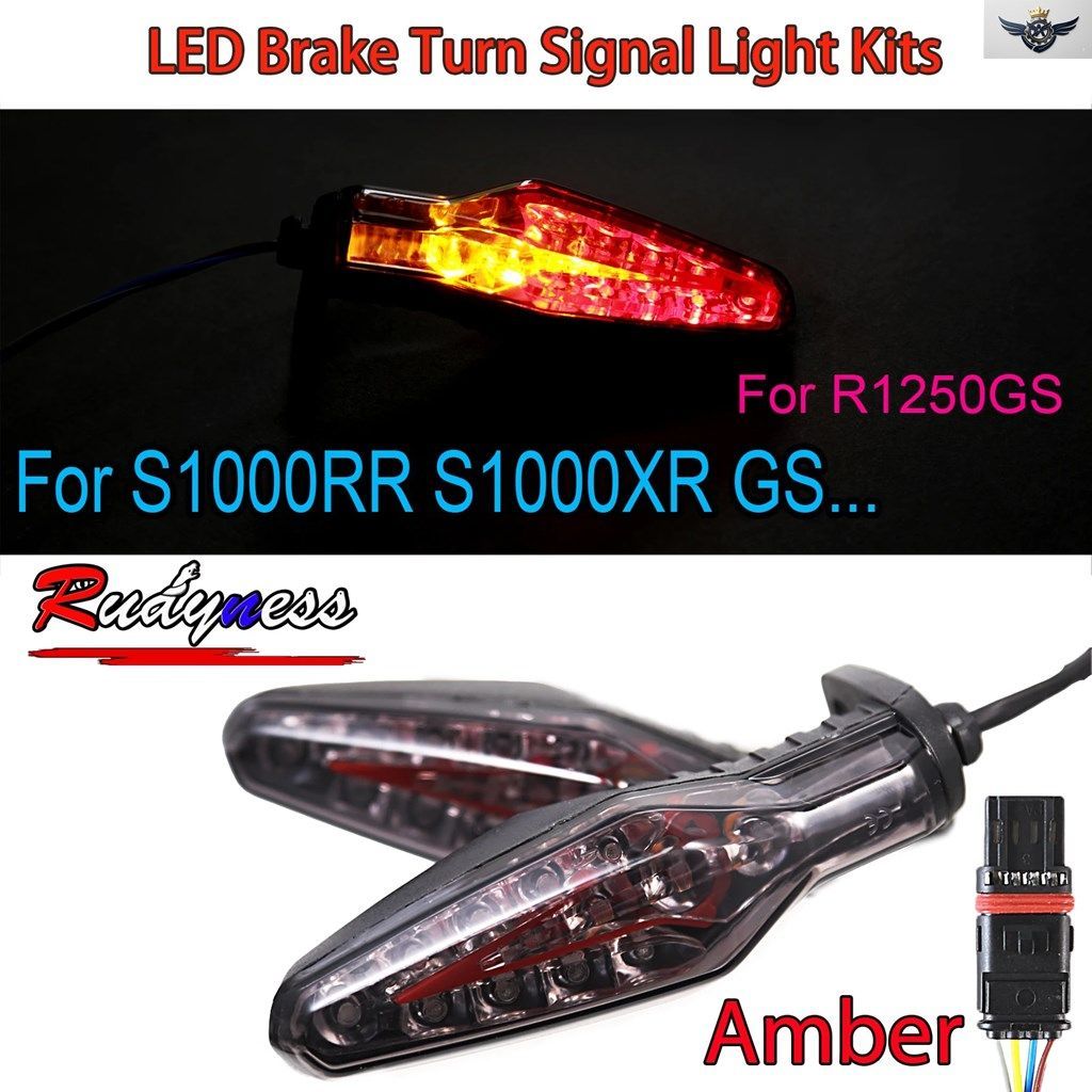 LEDブレーキターンシグナルライト BMW R1250GS ADV S1000RR S1000XR S1000R R XR R1300GS 2020-2023 CE指示カスタム パーツ