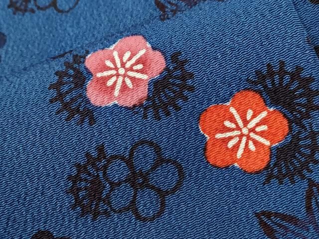 平和屋着物○上質な小紋 桐花文 鬼しぼ縮緬 正絹 逸品 CABI2934yc