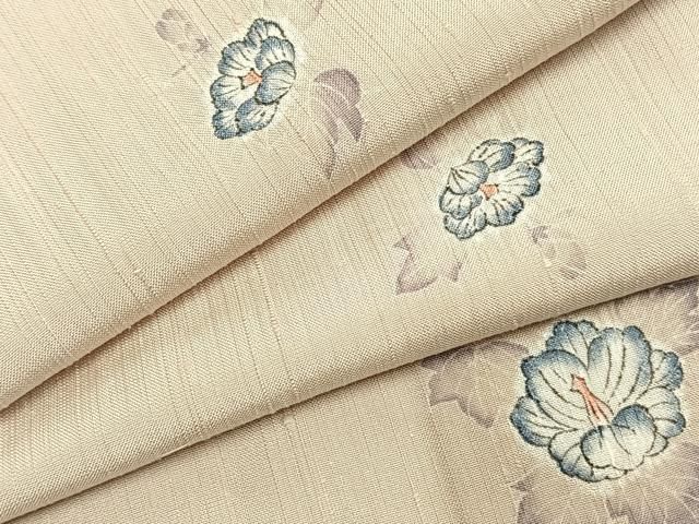 平和屋着物●上質な小紋　紬地　辻が花　正絹　逸品　AABK7584fy