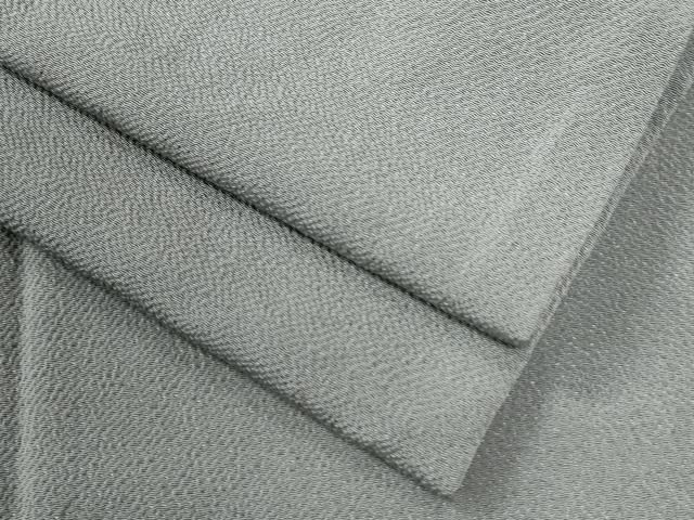 平和屋着物●上質な色無地　鼠色　鬼しぼ縮緬　正絹　逸品　CABI2832yc