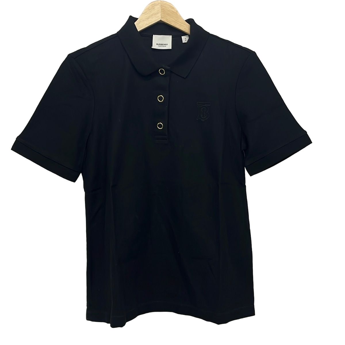 BURBERRY LONDON ENGLAND(バーバリーロンドンイングランド) 半袖ポロシャツ サイズs S レディース新品同様 黒