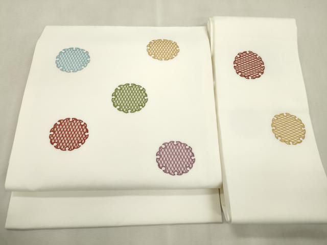 平和屋着物●つけ帯　総刺繍　雪輪文　CABJ2244dy 8,008円