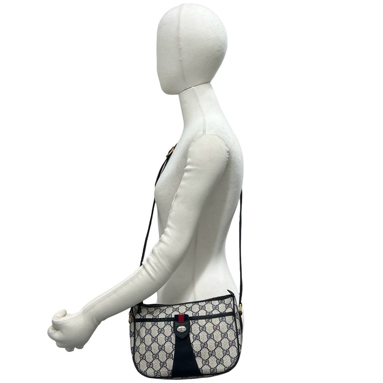 極 美品 GUCCI グッチ オールドグッチ シェリーライン GG ロゴ 柄
