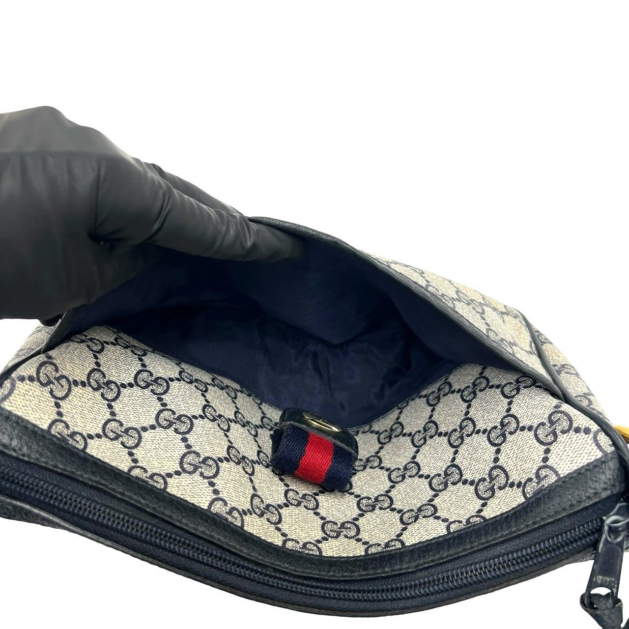 極 美品 GUCCI グッチ オールドグッチ シェリーライン GG ロゴ 柄