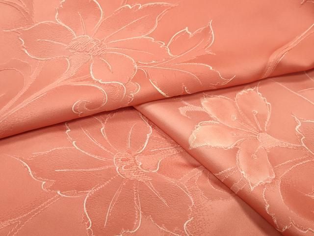 平和屋着物●上質な小紋　地紋起こし　花唐草文　正絹　逸品　CABI0976gh