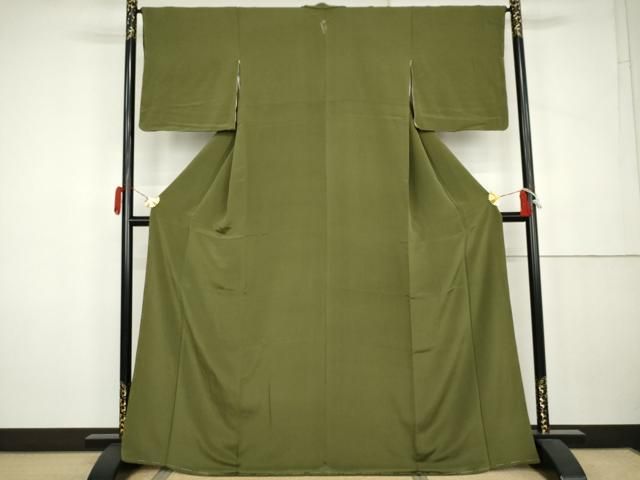 平和屋着物○上質な色無地 草色 正絹 逸品 AABK3536cs - メルカリ