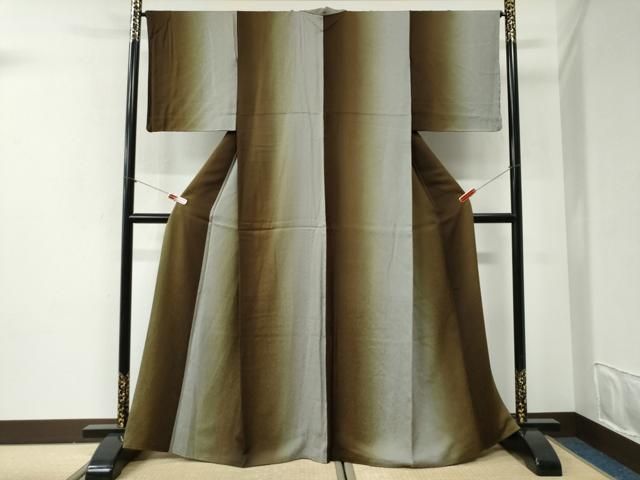 平和屋着物●上質な小紋　霞文　暈し染め　さが美扱い　正絹　逸品　CABI2531yc