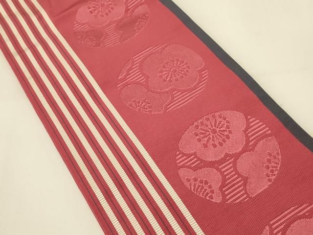 平和屋着物○本場筑前博多織 半幅帯 梅丸文 正絹 逸品 CABI4935ak