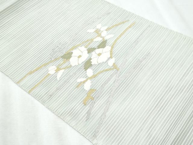 平和屋着物＊夏物 つけ帯 絽綴れ 枝椿 金銀糸 正絹 逸品 CABI5994fb