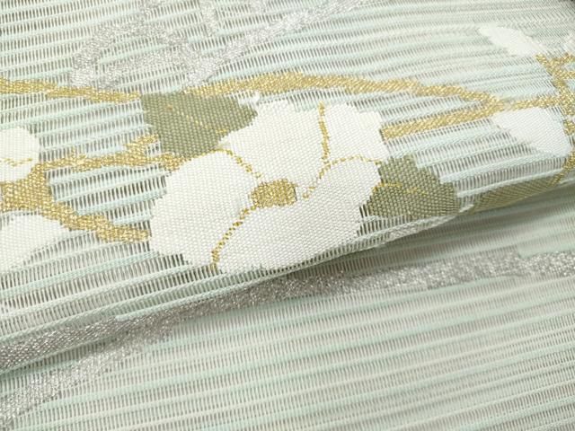 平和屋着物＊夏物 つけ帯 絽綴れ 枝椿 金銀糸 正絹 逸品 CABI5994fb