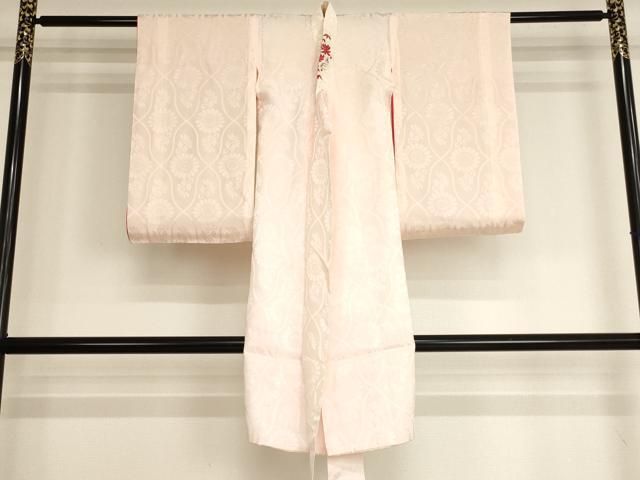 平和屋着物∵女の子　子供　長襦袢　袷　一つ身　菊地紋　薄桜色　半衿刺繍　洗える着物　AABJ5383ja 7,384円