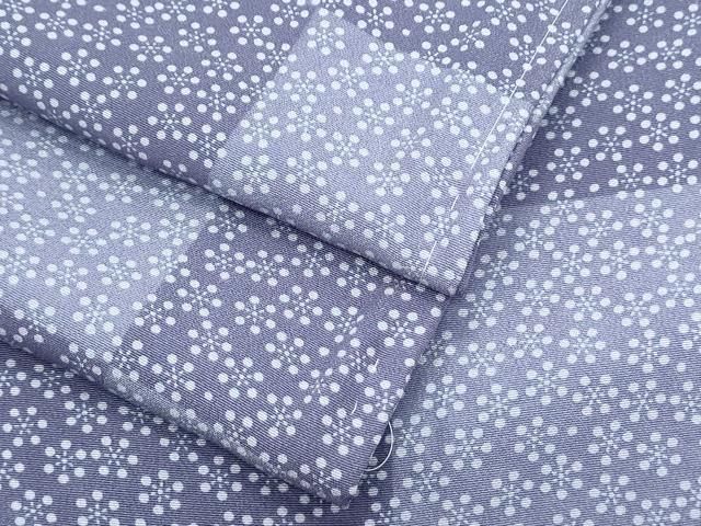 平和屋着物●上質な小紋　市松舞花文　正絹　逸品　CABI1473th
