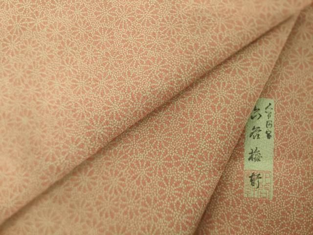 平和屋着物●間国宝　初代 六谷梅軒(六谷紀久男)錐彫り　重要無形文化　財伊勢型紙　江戸小紋　花尽くし　正絹　逸品　AABK0031ck 25,480円