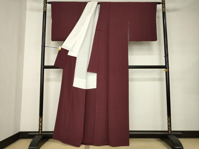平和屋着物○上質な色無地 葡萄茶色 正絹 逸品 AABK0033ck - メルカリ