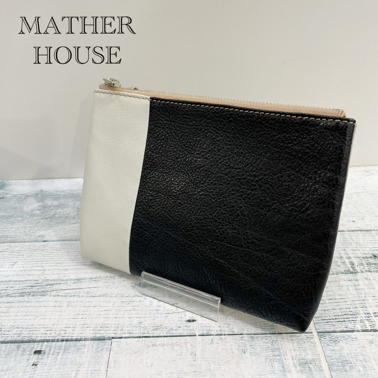 MOTHERHOUSE マザーハウス RINNE リンネ ブロック ショルダー バッグ レザー 本革 マルチカラー 薄型 _208 6,080円