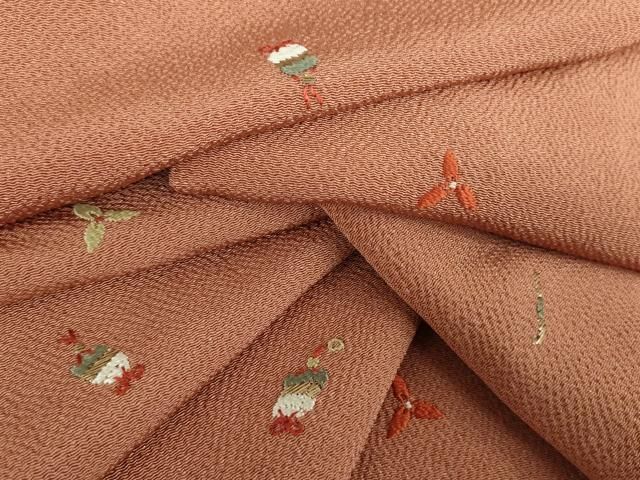 平和屋着物●訪問着　竹屋町刺繍　総刺繍　印籠　煙管　金糸　鬼しぼ縮緬　正絹　逸品　DABG8576ps