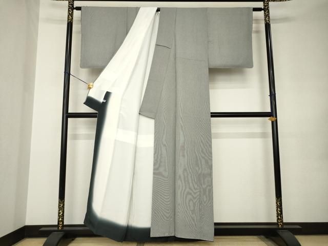 平和屋着物○江戸小紋 万筋 黒色×白色 正絹 逸品 AABJ9266ck - メルカリ