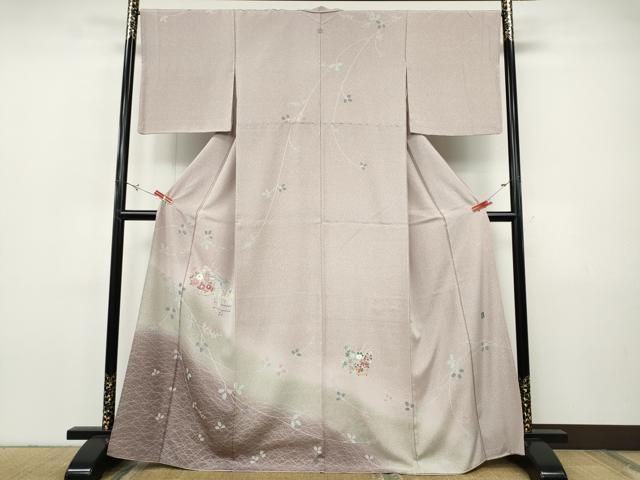 平和屋着物○訪問着 友禅 作家物 花籠文 暈し染め 正絹 逸品