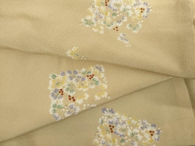 平和屋着物●上質な小紋　葡萄文　金彩　正絹　逸品　AABJ8672cs