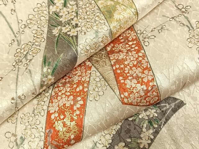 平和屋着物●上質な小紋　手描き　熨斗花文　金彩　正絹　逸品　未使用　AABJ4515fy 28,730円