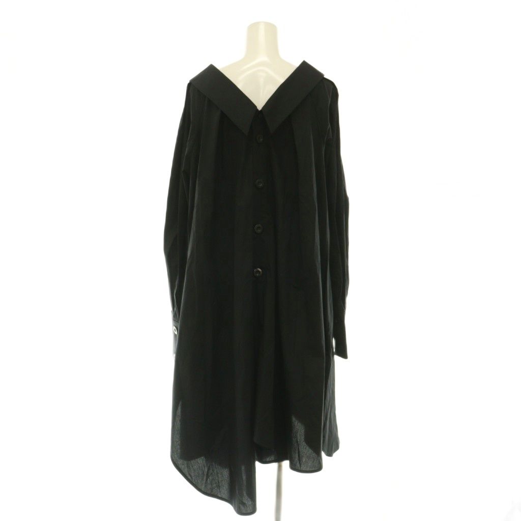 ENFOLD SOMELOS リコンストラクションチュニック ブラック エンフォルド ENFOLD SOMELOS TWO Side Tunic シャツ チュニック