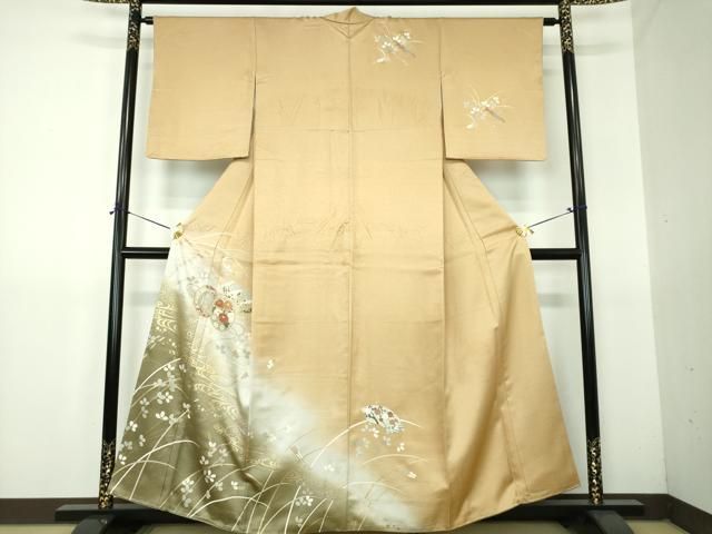 平和屋着物●訪問着　鼓地紙花文　暈し染め　金彩　正絹　逸品　DABG8423ps 26,325円