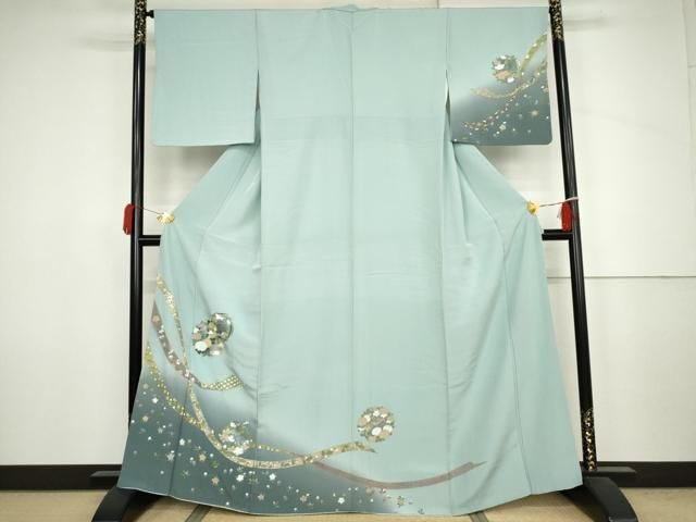 平和屋着物●訪問着　蔓帯花丸文　暈し染め　金彩　正絹　逸品　AABJ6576cs 33,800円