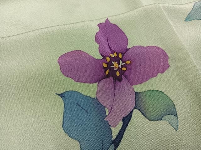 平和屋着物○訪問着 ろうけつ染 草花文 正絹 逸品 未使用 AABJ7230ph