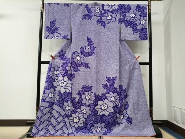 平和屋着物●訪問着 総絞り 籬花文 ロング丈 正絹 逸品 CABG1119yc