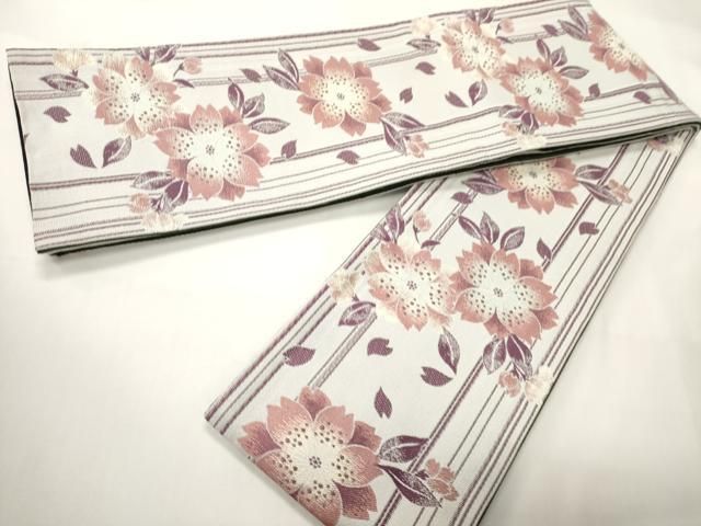 平和屋着物●両面　半幅帯　舞桜文/梅間道　CABF0347ak 9,230円