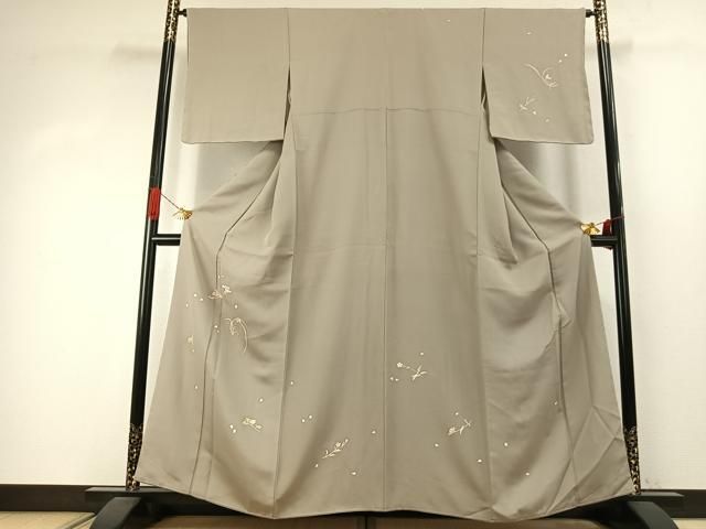 平和屋着物●訪問着　草花文　金彩　正絹　逸品　未使用　AABJ4143fy