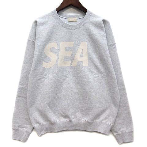 ウィンダンシー WIND AND SEA クルーネック スウェット シャツ トレーナー SEA CREWNECK SWEATSHIRT グレー S WDS-O-OSS-26-Q1-CS-01 新品同様