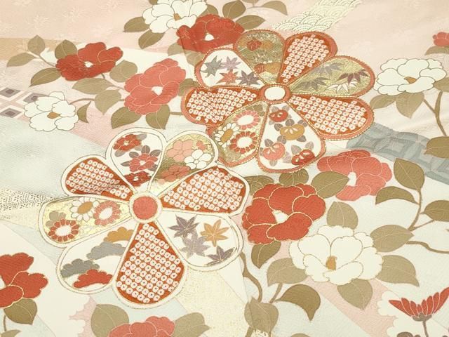 平和屋着物○訪問着 駒刺繍 松竹梅 暈し染め 金彩 鈴乃屋扱い 正絹