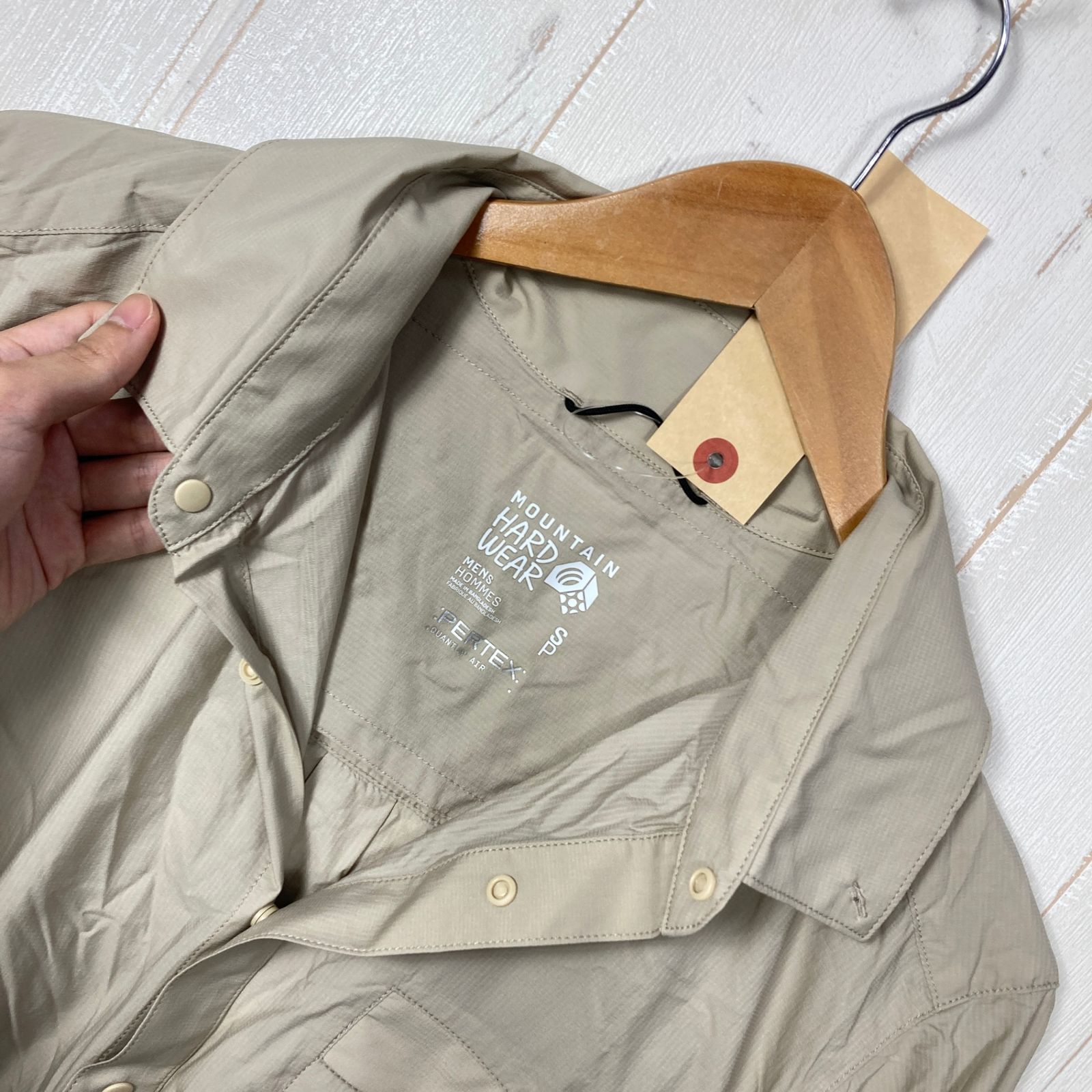 【Men's S ベージュ系】 Mountain Hardwear ( マウンテンハードウェア ) コアシェル シャツ Core Shell Shirt YAMAP別注 ナイロン ウェア トップス インナー シャ ✉️Men's S ベージュ系 Mountain Hardwear ( マウンテンハードウェア