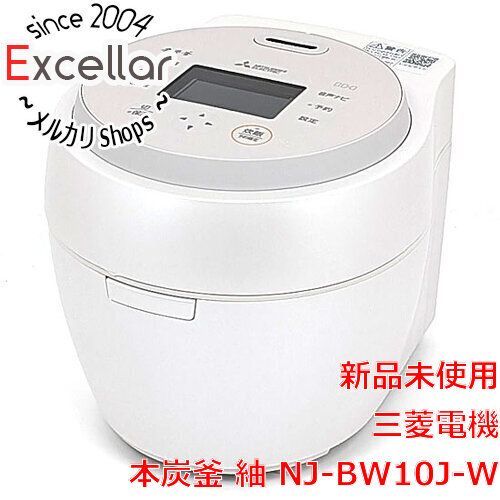 [bn:14] 【新品(開封のみ)】 三菱電機　IHジャー炊飯器 本炭釜 紬 5.5合炊き　NJ-BW10J-W　白絹