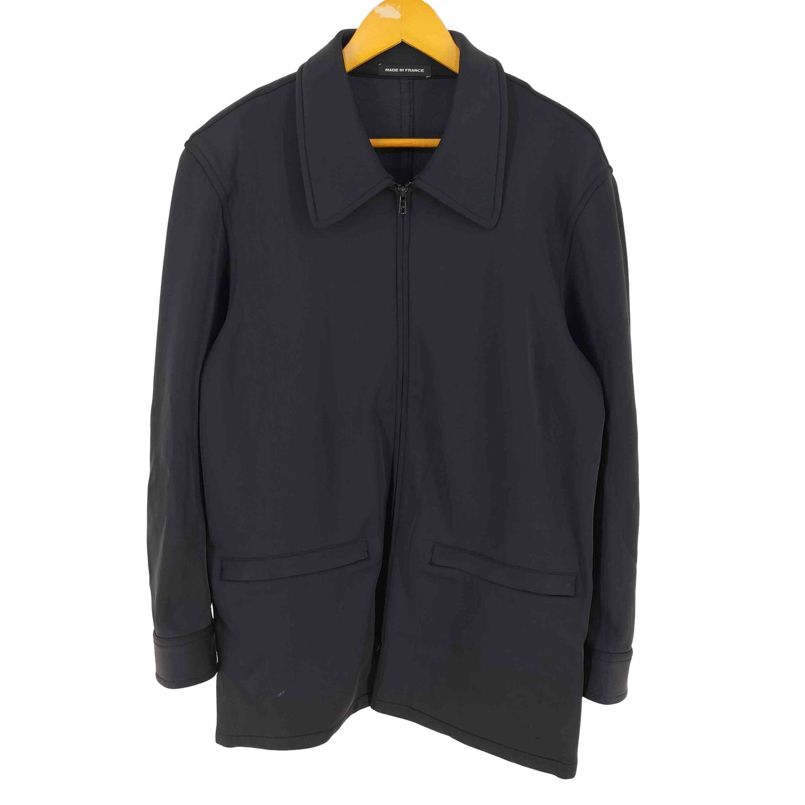 アニエスベーオム Agnes b.homme 90s フランス製 ボンディング ジップアップ ハーフコート メンズ 0