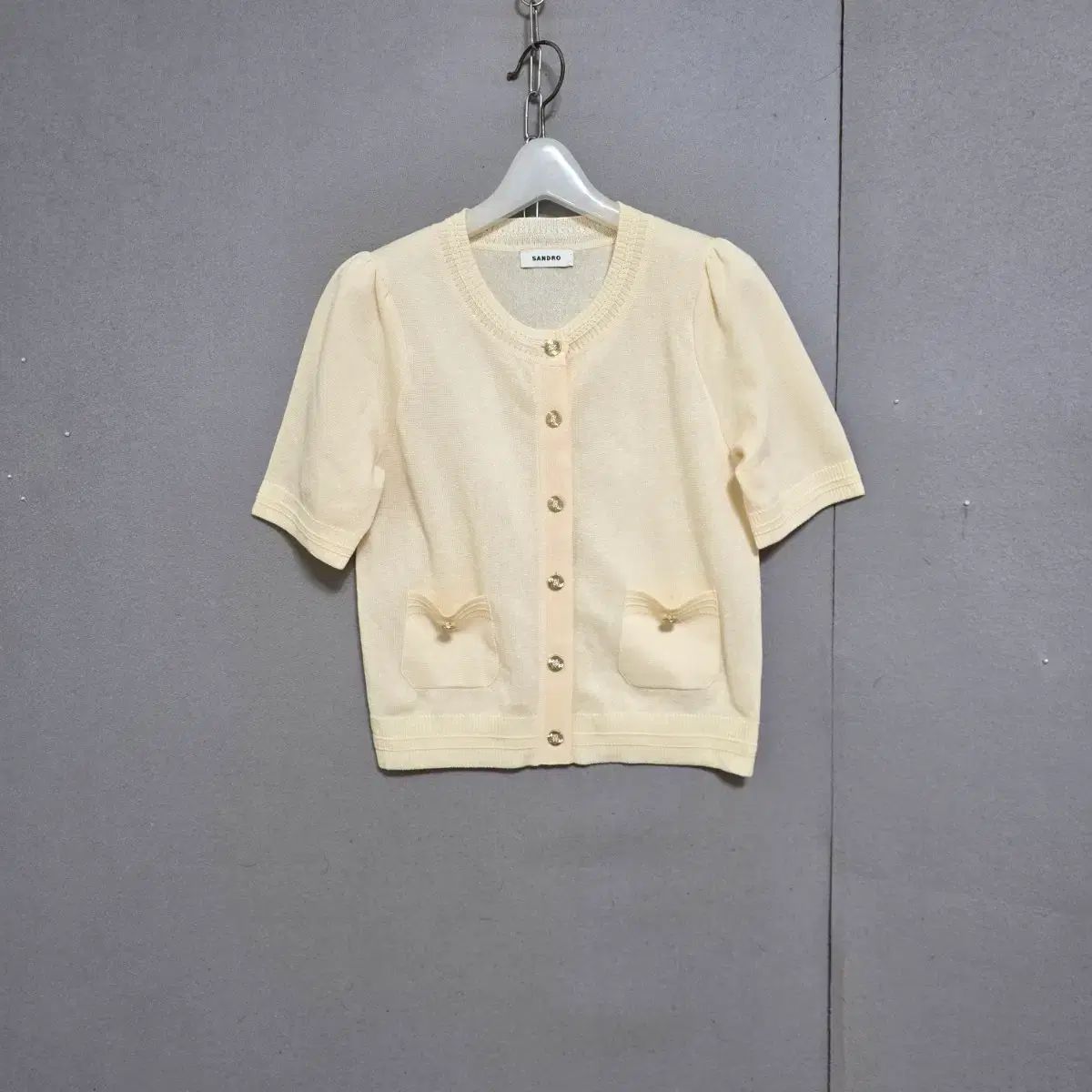 サンドロ 연옐로우 カーディガン ニット 80 n7008 8,625円