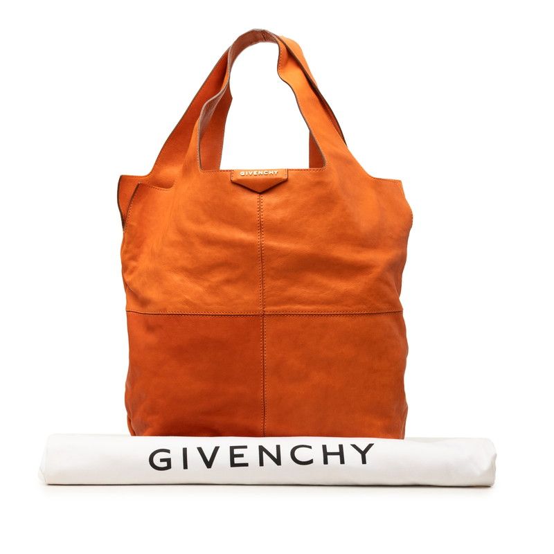 ジバンシー ジョージV トートバッグ ショルダーバッグ オレンジ レザー レディース Givenchy【252-79804】