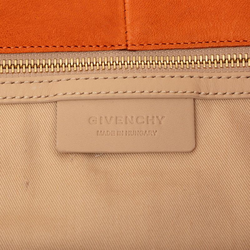 ジバンシー ジョージV トートバッグ ショルダーバッグ オレンジ レザー レディース Givenchy【252-79804】