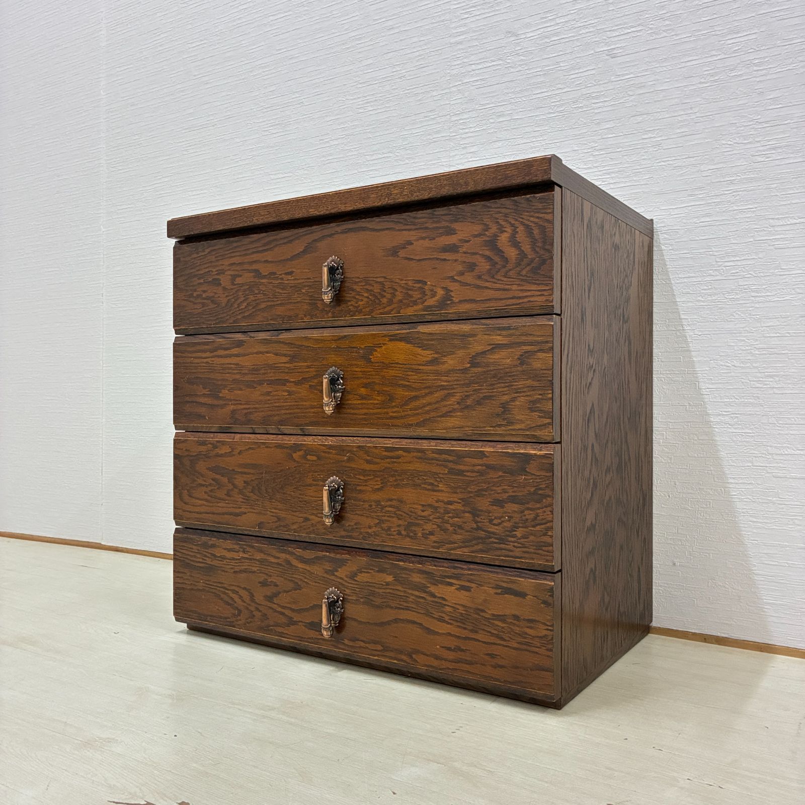 三越家具　三越ブルージュ ４段チェスト　箪笥　引き出し　オーク材 無垢 収納　楢材 Brugge