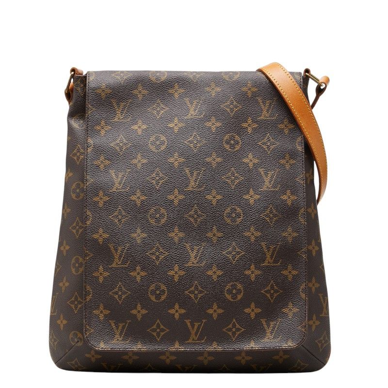 ルイ ヴィトン モノグラム ミュゼット 斜め掛け ショルダーバッグ M51256 ブラウン PVC レザー レディース LOUIS VUITTON【1-0280380】