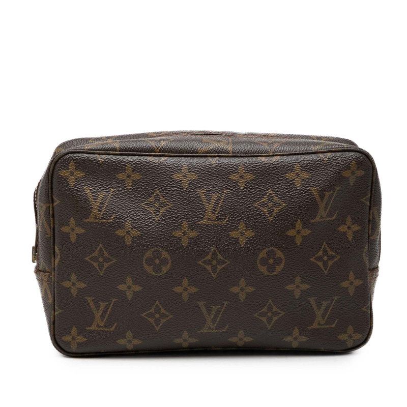 ルイ ヴィトン モノグラム トゥルース トワレット 23 ポーチ コスメポーチ M47524 ブラウン PVC レザー レディース LOUIS VUITTON【227-80950】