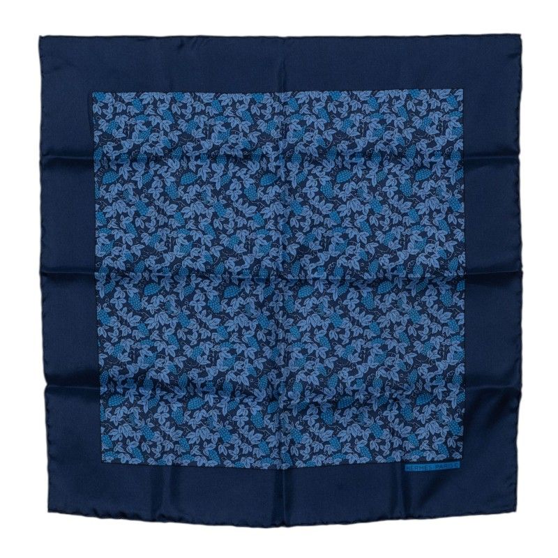エルメス カレ45 プチカレ ガヴロッシュ Grape Vines グレープバイン ハンカチ スカーフ ネイビー ブルー シルク レディース HERMES【252-81250】 13,536円