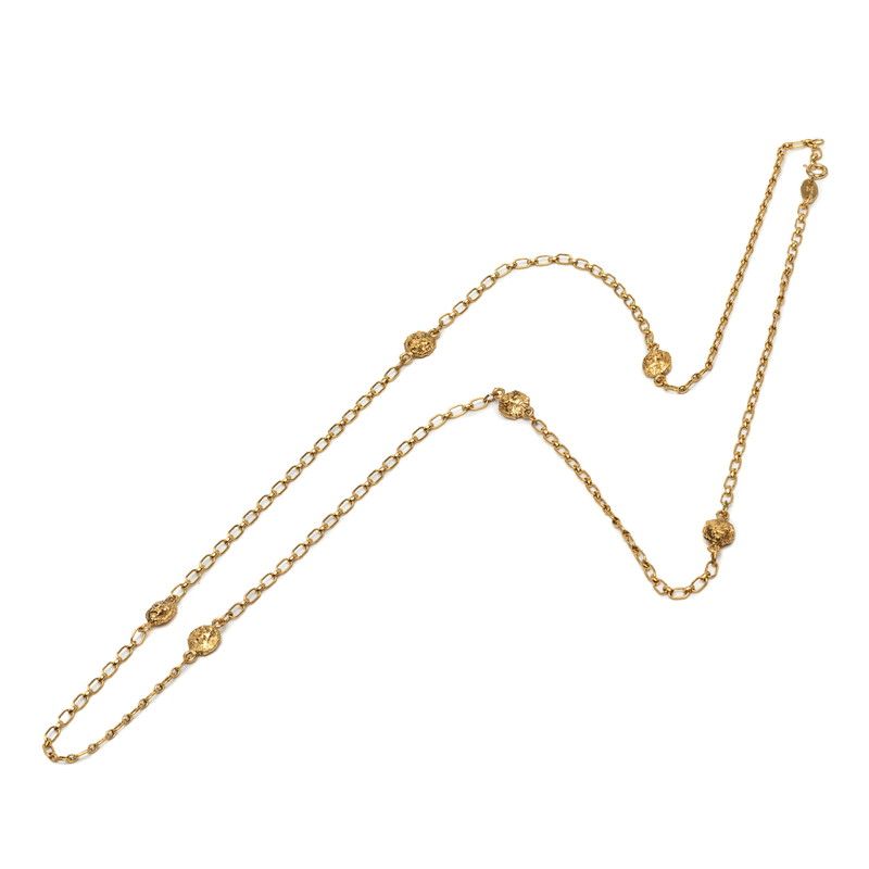 シャネル ライオン モチーフ ロング チェーン ネックレス ゴールド メッキ レディース CHANEL【1-0281506】 47,880円