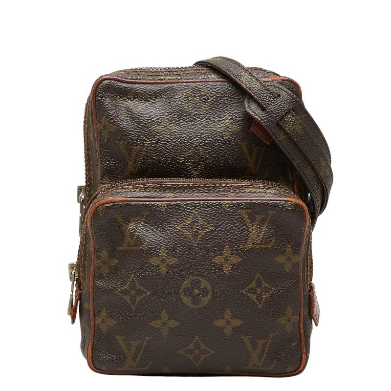 ルイ ヴィトン モノグラム ミニ アマゾン 斜め掛け ショルダーバッグ M45238 ブラウン PVC レザー レディース LOUIS VUITTON【244-83729】