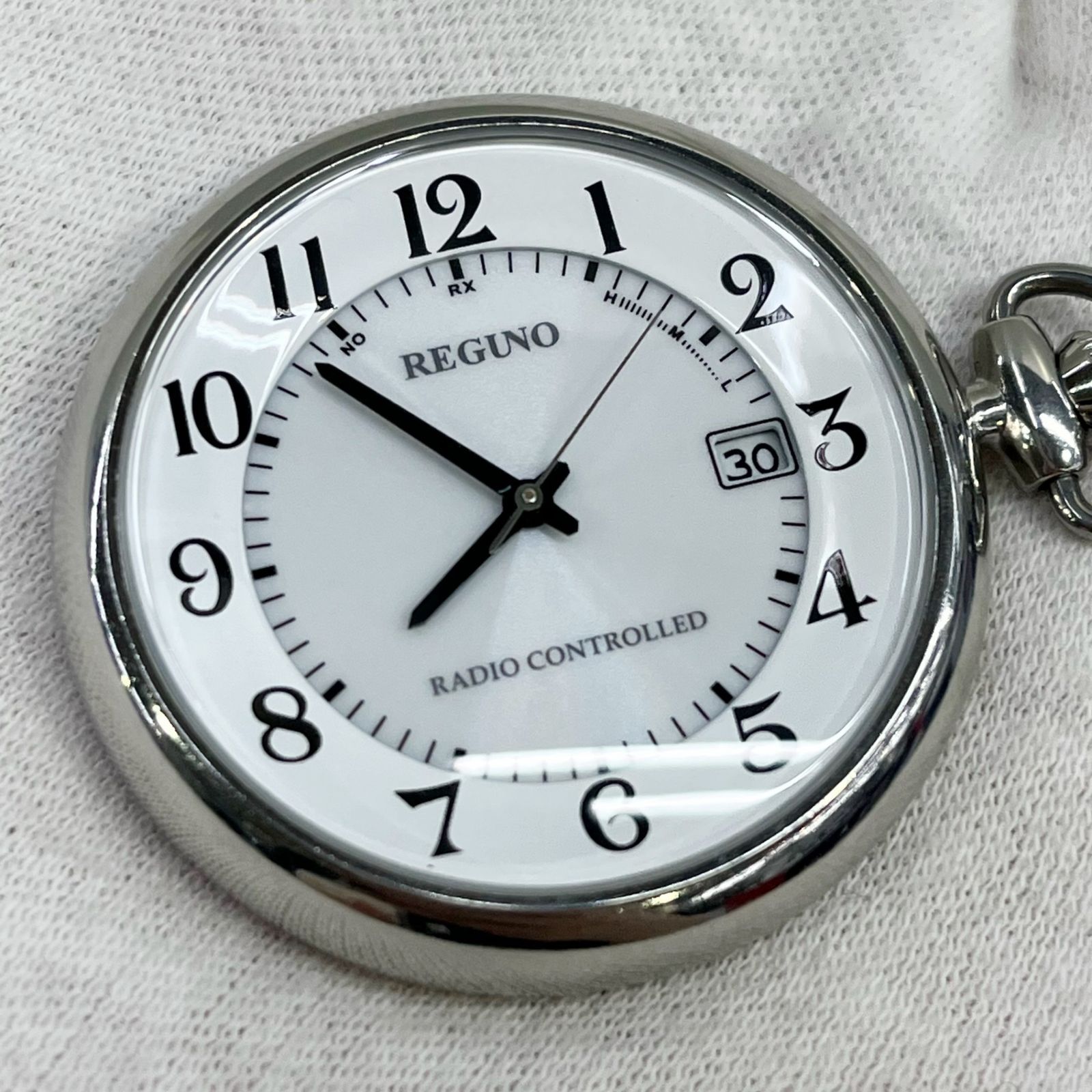 1881純銀製懐中時計 154g CITIZEN シチズン REGUNO レグノ 懐中時計 ソーラー 電波 銀色