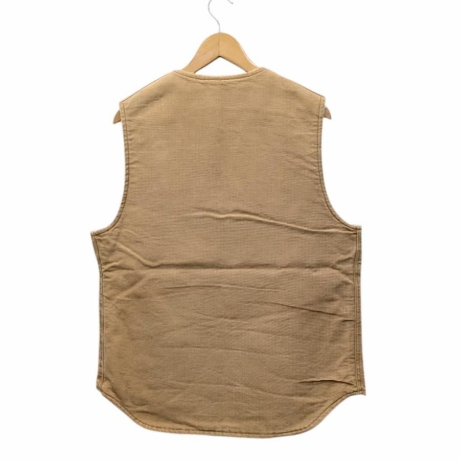 80s Carhartt カーハート ダック地 裏ボア ベスト 星タグ ベージュ系