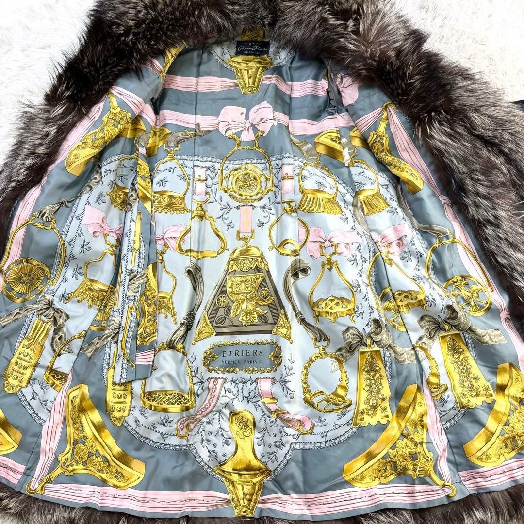 破格値！毛並毛艶最高級品 金タグSAGAシルバーフォックスミンクコート 