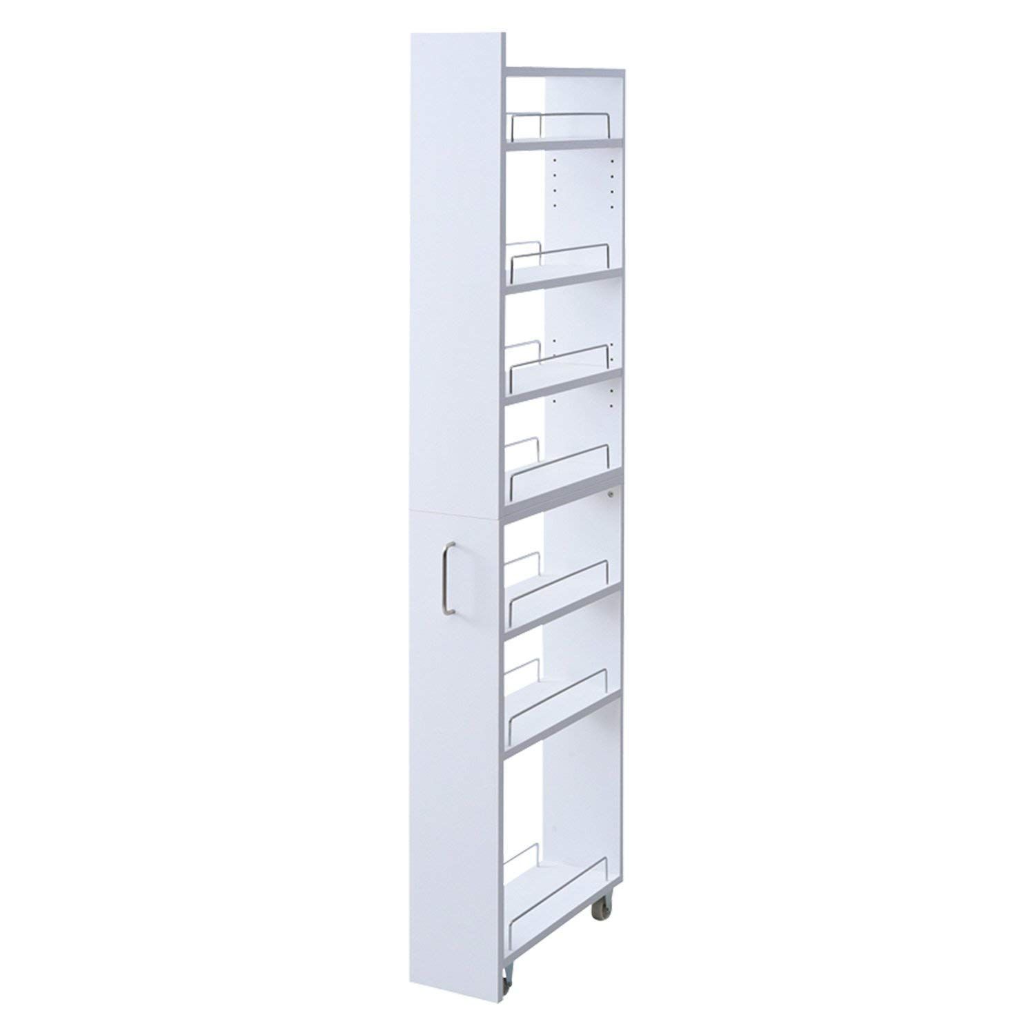 キッチンワゴン 山善(YAMAZEN) キッチンワゴン (隙間収納) 幅18×奥行49×高さ172cm