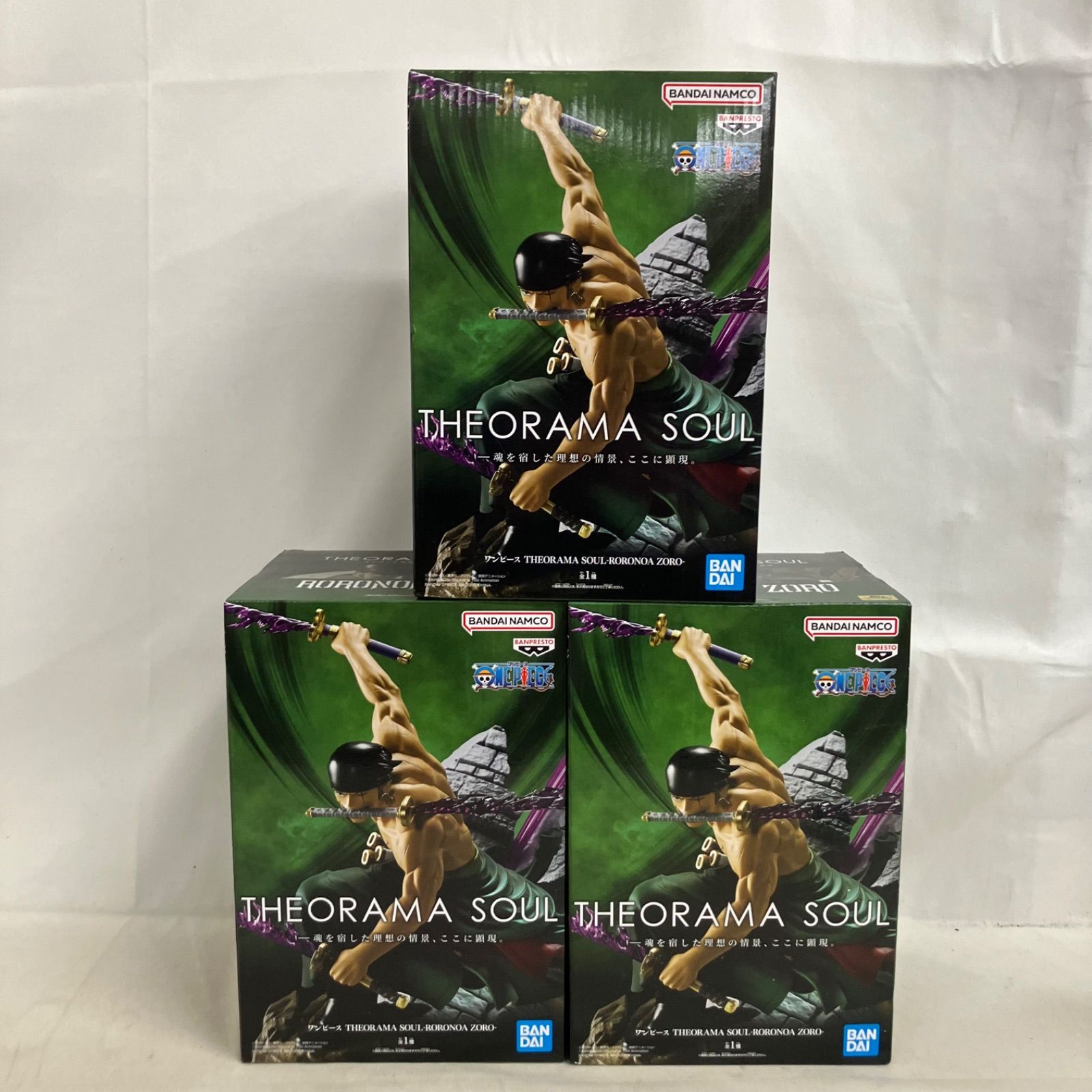 未開封 ワンピース THEORAMA SOUL ロロノア ゾロ フィギュア 3個セット